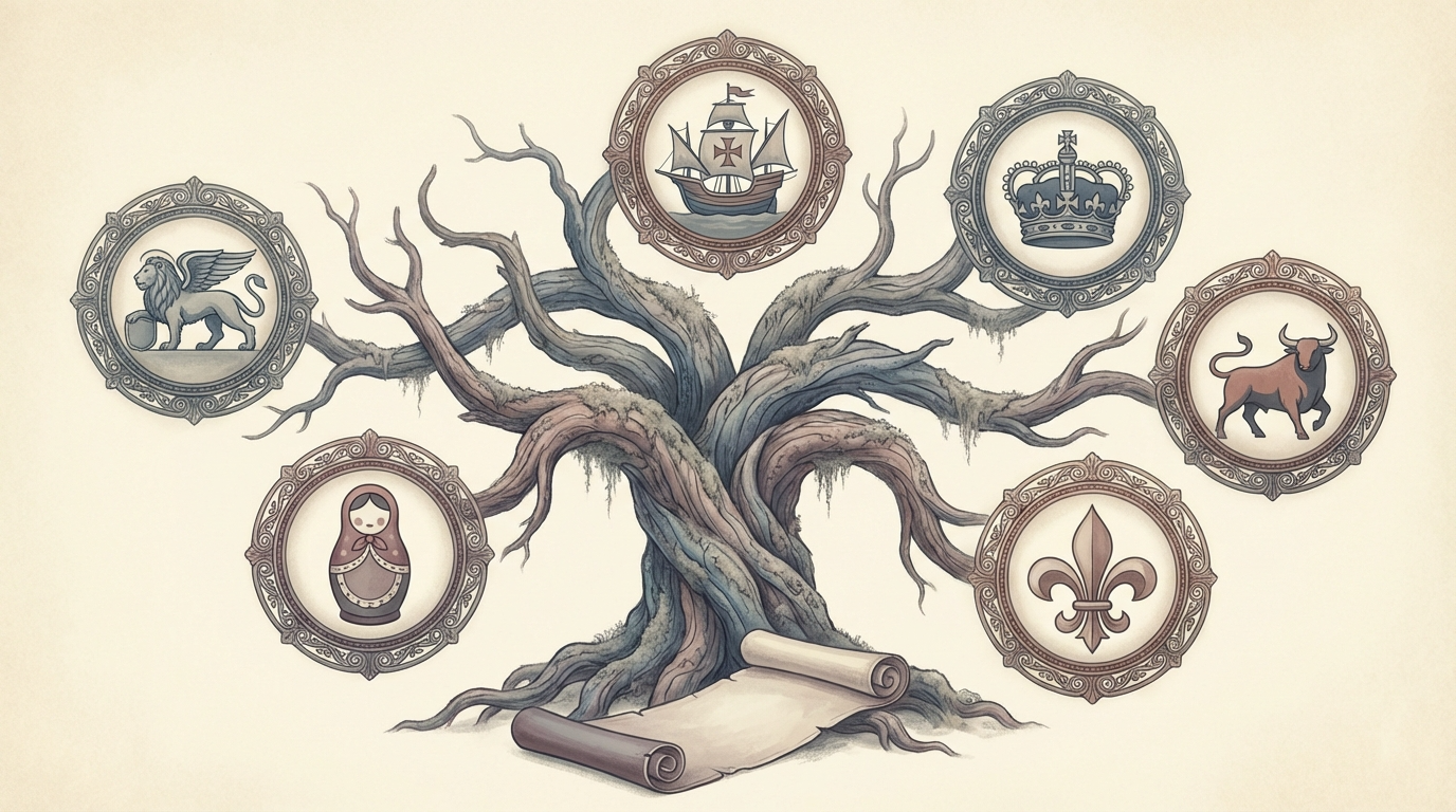 Árvore sobre o significado do nome João com variantes como John, Jean, Juan, Giovanni, Ivan e Sean