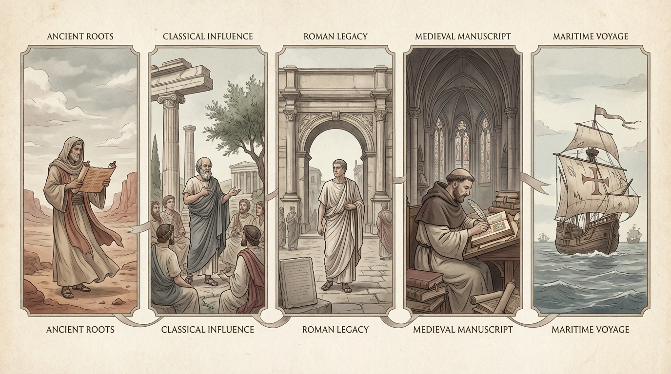 Timeline sobre o significado do nome João da tradição hebraica ao Brasil contemporâneo