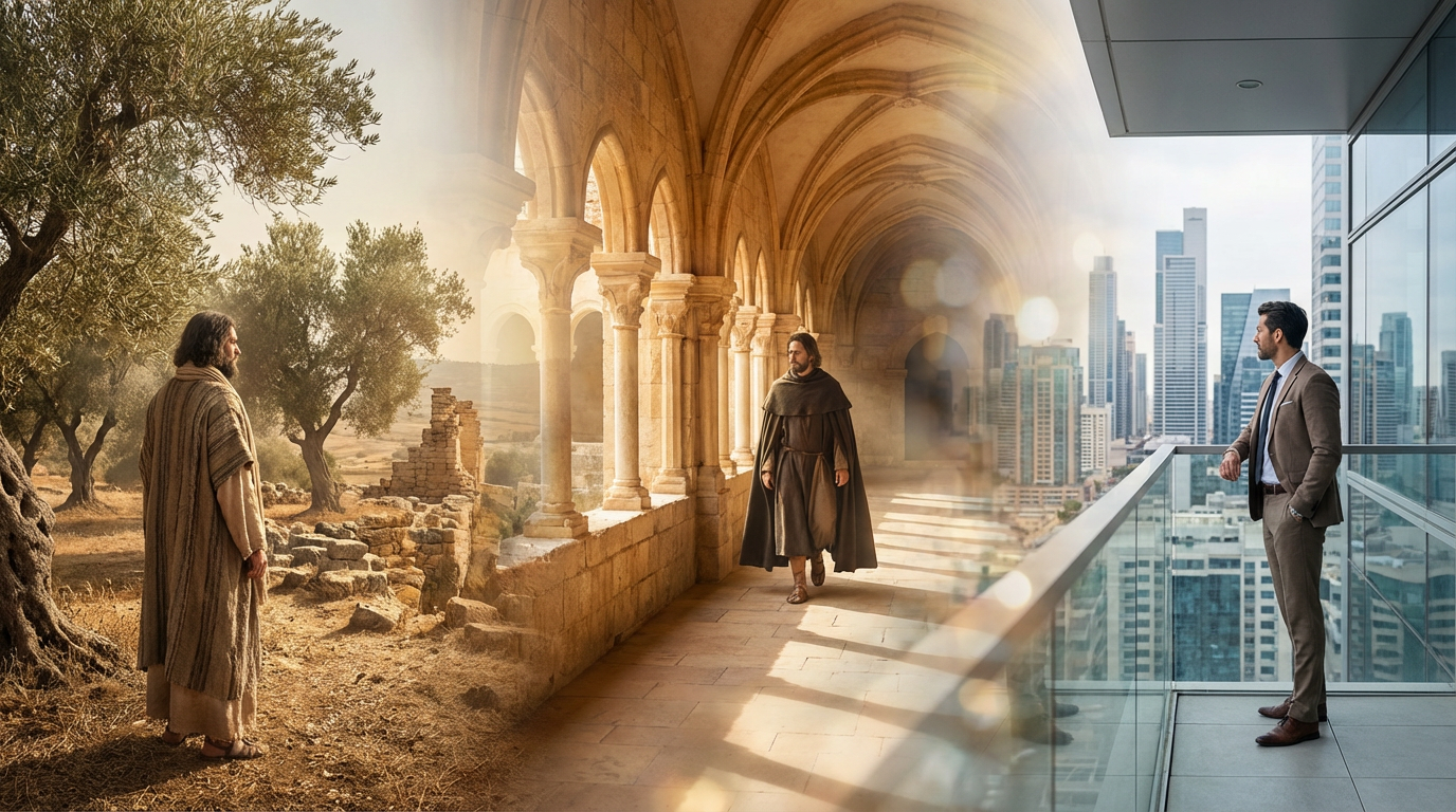 Capa editorial do significado do nome Miguel, unindo origem antiga, força simbólica e presença contemporânea no Brasil