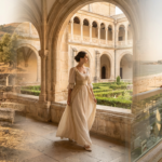 Capa editorial do significado do nome Larissa, unindo a Grécia antiga, a tradição mitológica e a presença contemporânea no Brasil