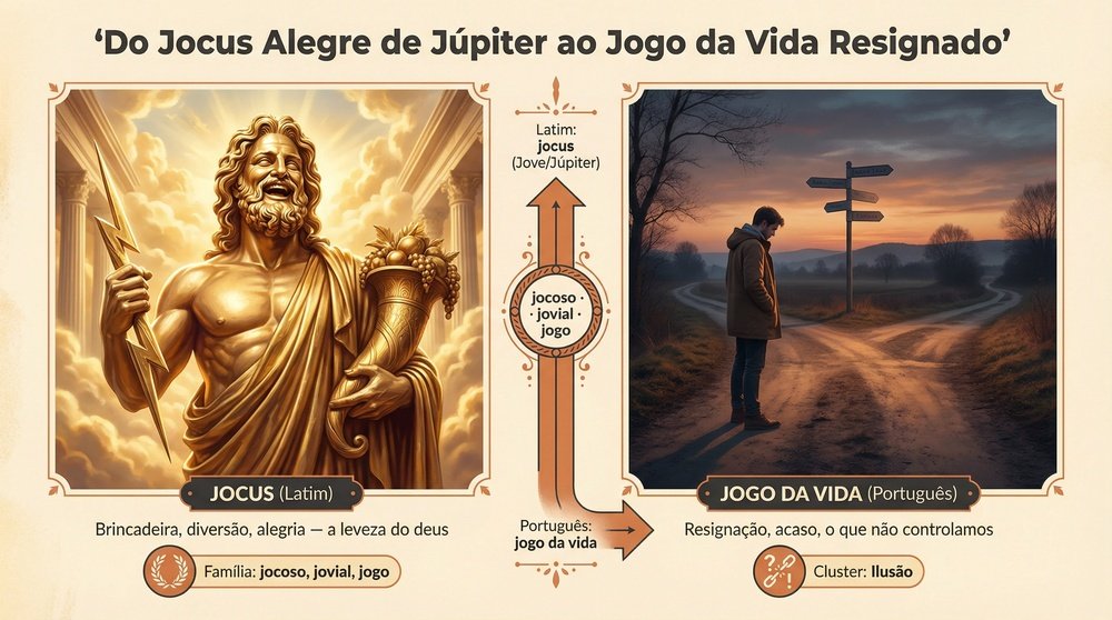 Origem da expressão jogo da vida: tabuleiro simbólico representando escolhas, acaso e destino na trajetória humana, estilo arte popular brasileira