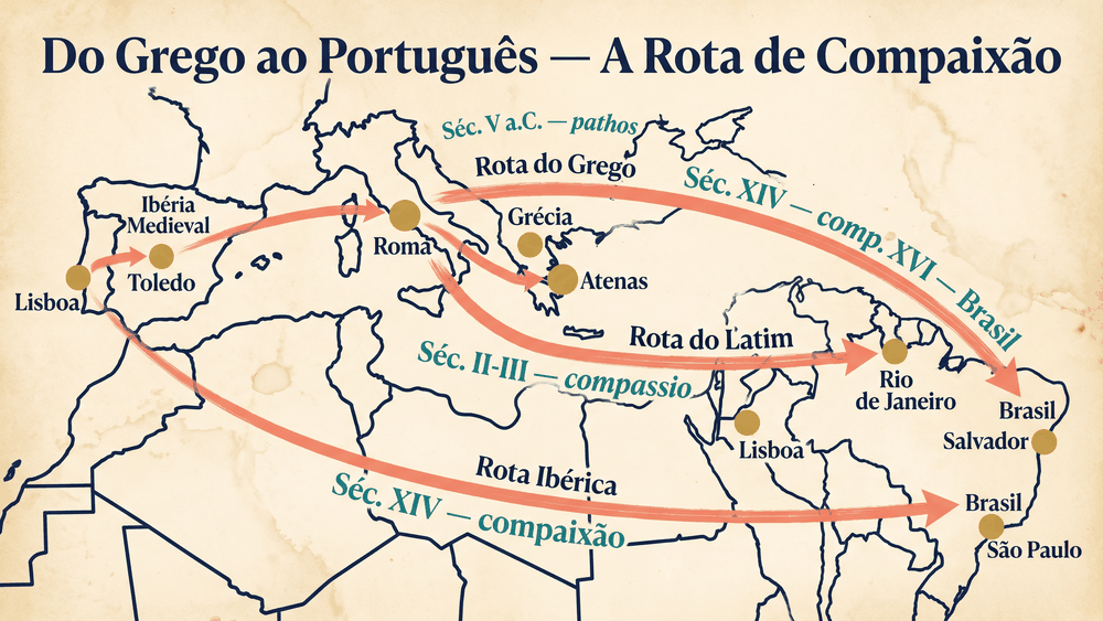 Rotas etimológicas do latim compassio, origem da palavra compaixão