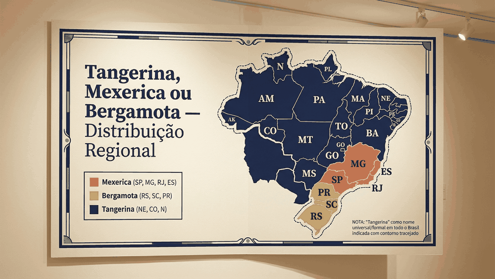 tangerina, mexerica ou bergamota, colagem temática com Tânger, imigração italiana e mercado de São Paulo: origens de tangerina, bergamota e mexerica, Palavras com História