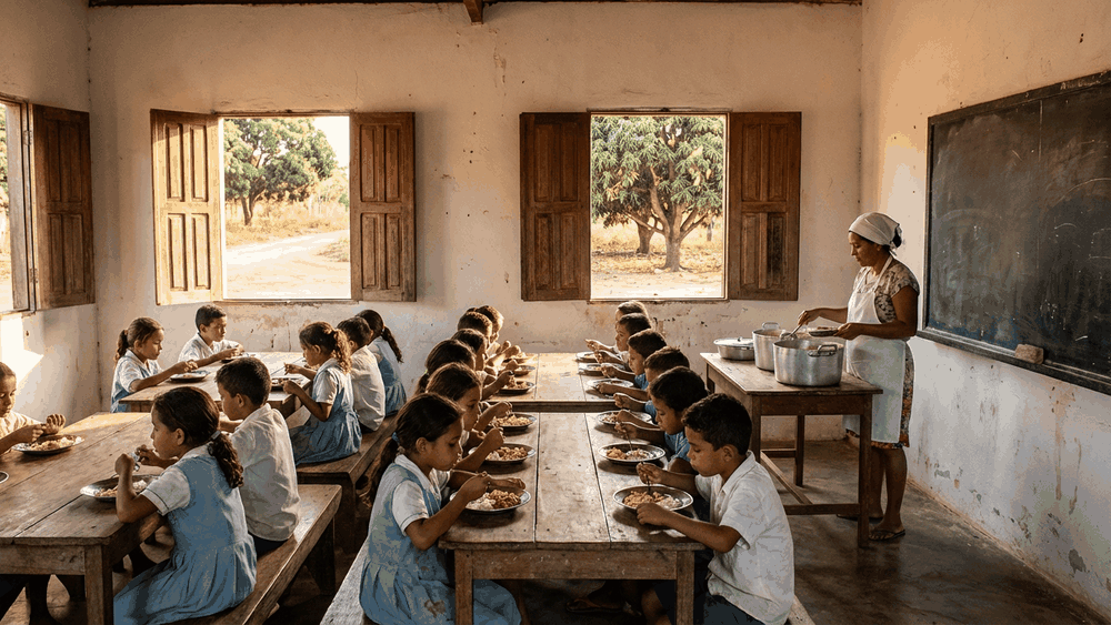 lanche ou merenda, merenda escolar em escola rural brasileira: o PNAE consagrou o termo merenda no contexto educacional, Palavras com História