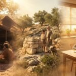 significado do nome Isaac — paisagem contínua: tenda em Manre, altar em Moriah e cozinha brasileira de avô e neto